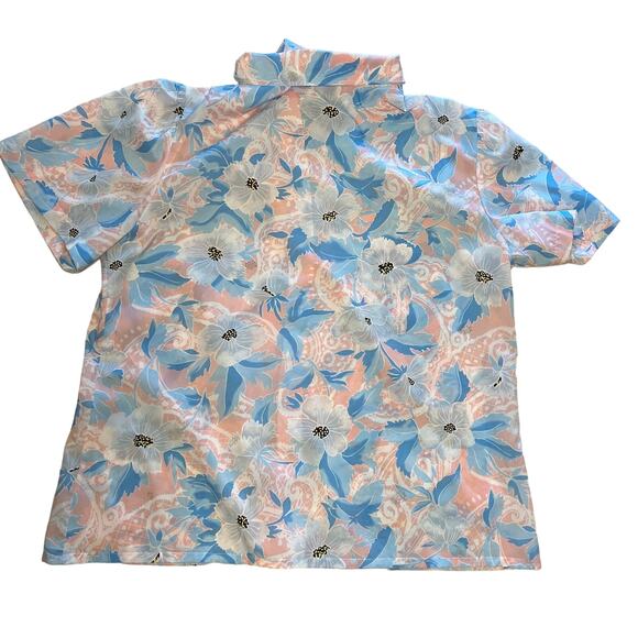 Vintage Ms Bond Volup Pastel Floral Polyester Blouse with Bow Detail - Picture 2 of 8